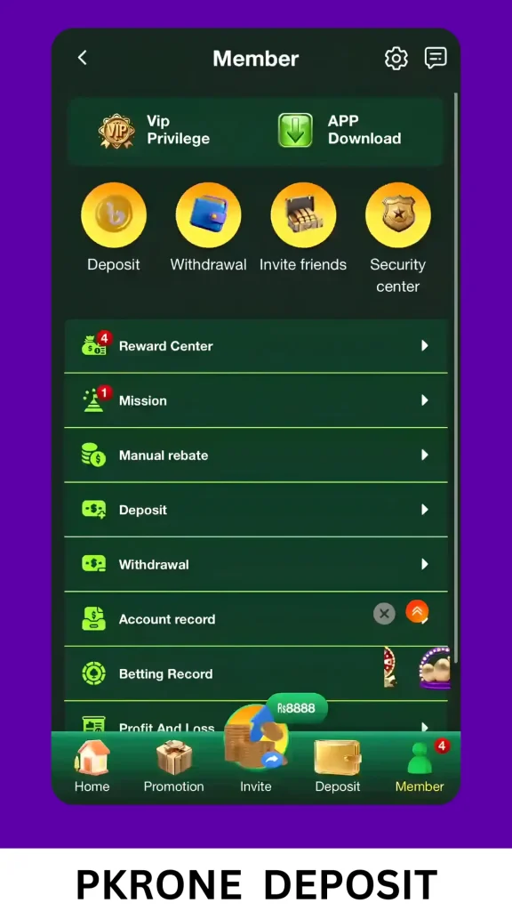 PKRONE Game Deposit